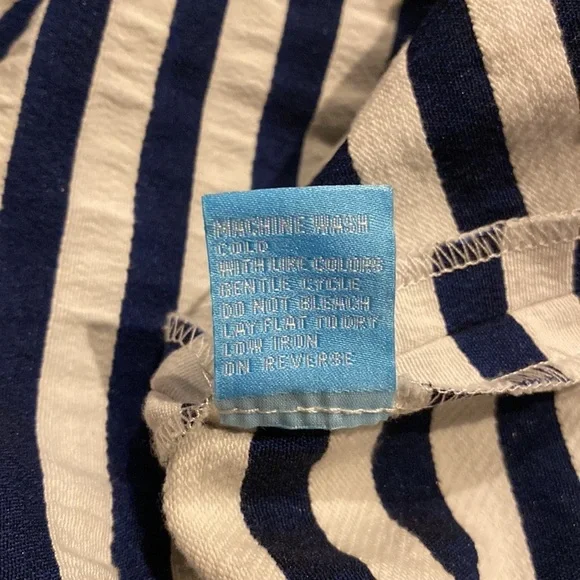 J. McLaughlin Tracy Blue & White Stripe Shift Dress (M) - Picture 11 of 12